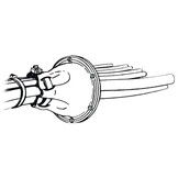 Stuurkabel doorvoer met grote opening