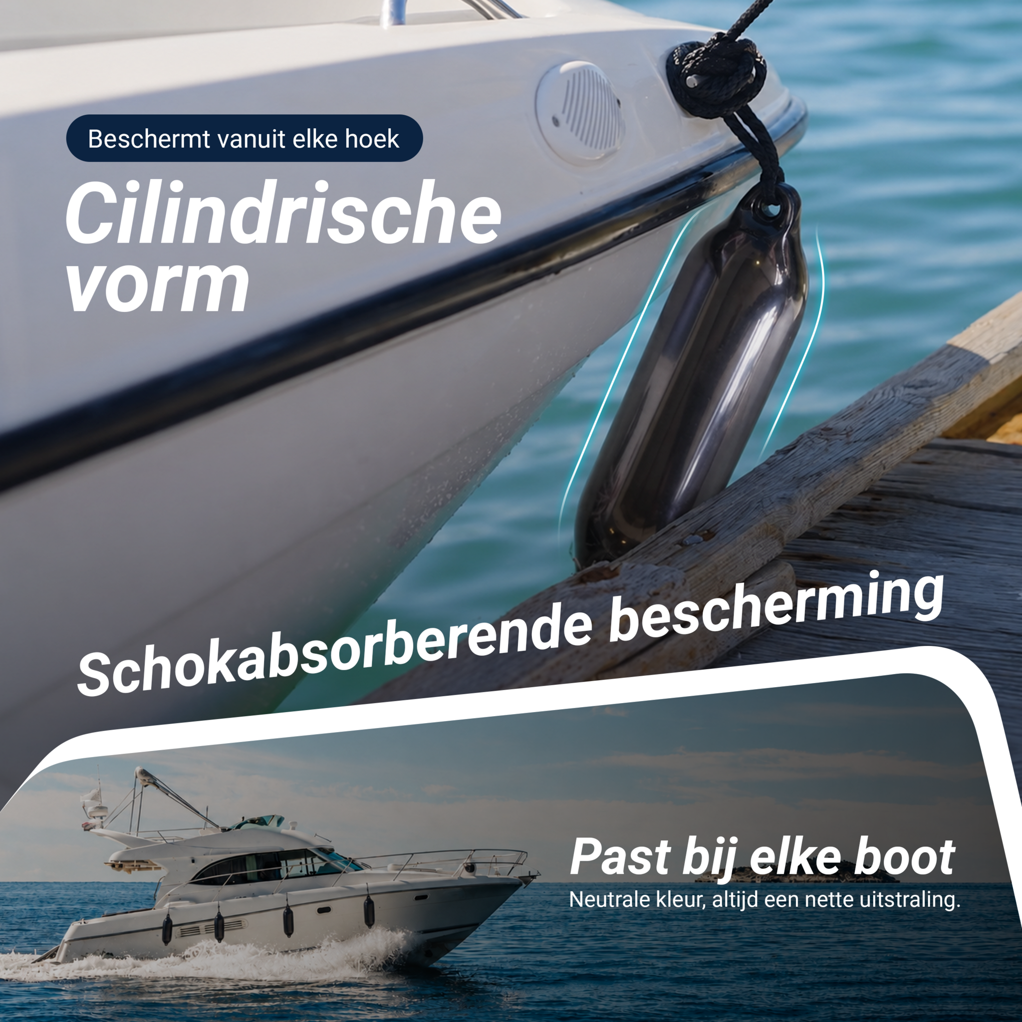 Cilinderfender stootwil - zwart