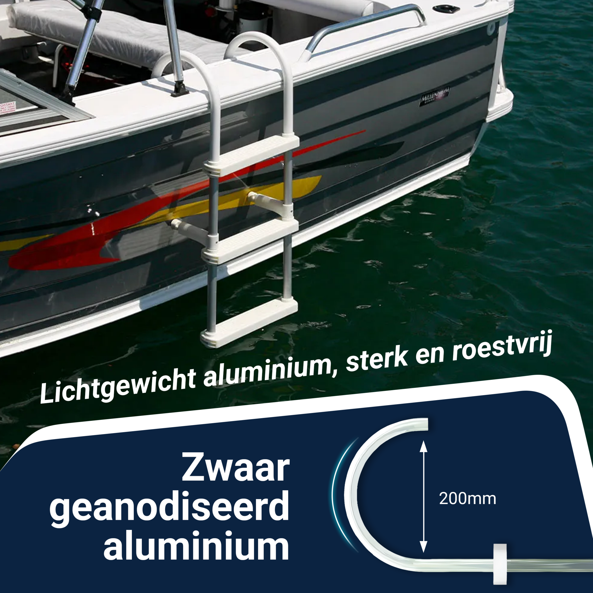 Zwemtrap - Aluminium - Diverse afmetingen
