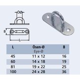 RVS Dekoog met langwerpige grondplaat