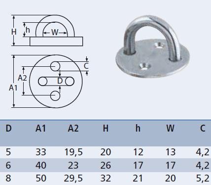 Dekoog RVS met ronde grondplaat