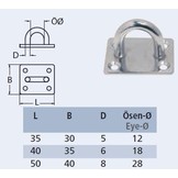 RVS Dekoog met vierkante grondplaat