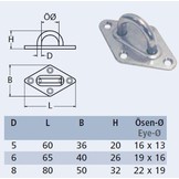 RVS Dekoog met ruitvormige grondplaat