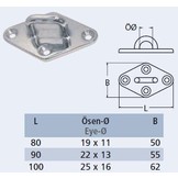 RVS Dekoog met ruitvormige basisplaat