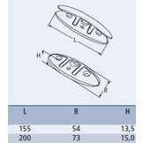 RVS Klapkikker met schroef montage - RVS A4-AISI316
