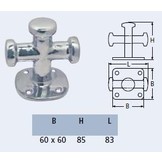 RVS Kruisbolder voor op uw boot of steiger - RVS A4-AISI 316