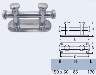 RVS dubbele kruisbolder voor op de steiger - RVS A4-AISI 316
