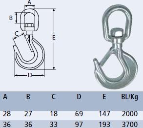 Trailerhaak roestvaststaal A4-AISI316