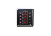 12V Schakelpaneel - verticaal / 4 schakelaars