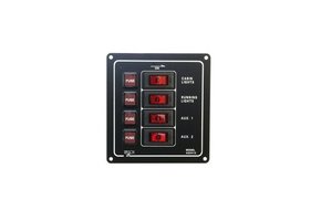12V Schakelpaneel - verticaal / 4 schakelaars