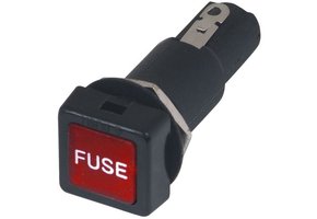 Zekeringhouder voor glaszekeringen