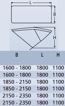 Biminitop aluminium met 3 bogen - Breedte 215-235cm - Hoogte 110 cm