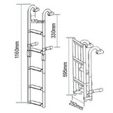 RVS zwemtrap opklapbaar