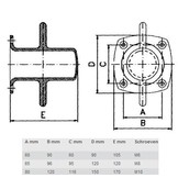 RVS bolders uit 1 stuk gegoten - hoogte 105 - 170 mm