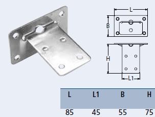 Tafelsteunen set van rvs (1 set)
