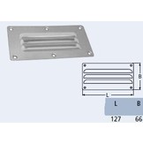 Ventilatierooster RVS - 127 x 66 mm