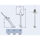 RVS lichtmast / voormast
