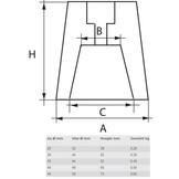 Zink schroefas anode conisch