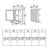 Top Line kunststof inspectieluik 370x375 mm