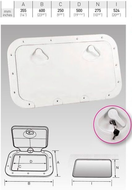 Classic inspectieluik 355x600 mm