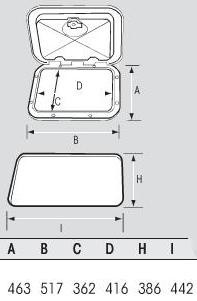 Classic inspectieluik 463x517 mm