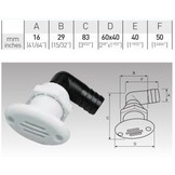 Kunststof tank ontluchter - Haaks model