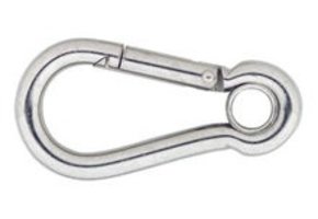 Karabijnhaak met kous RVS A4-AISI316
