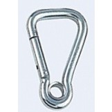 Karabijnhaak asymetrisch met oog RVS A4-AISI316