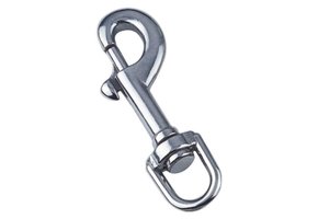 Musketonhaak met warteloog RVS A4-AISI316