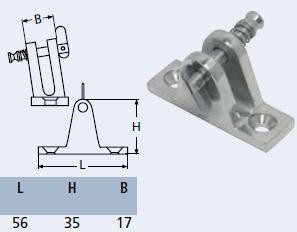 RVS dekplaat 80gr. met uitneembare pin.