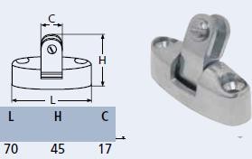 RVS dekbeugel voor vastzetten biminitop