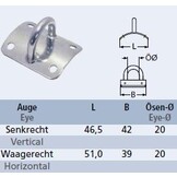 Mastplaat gebogen voor mast met diam. 60-70mm