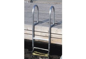 Aluminium zwemtrap voor aan de steiger