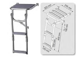 Zwemplatform met rvs zwemtrap