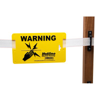 Hotline Electric Fence Warning Sign - black/yellow