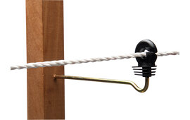 20x Paddock Essentials 200mm Offset Screw Insulators - for Wire & Rope up to 7mm
