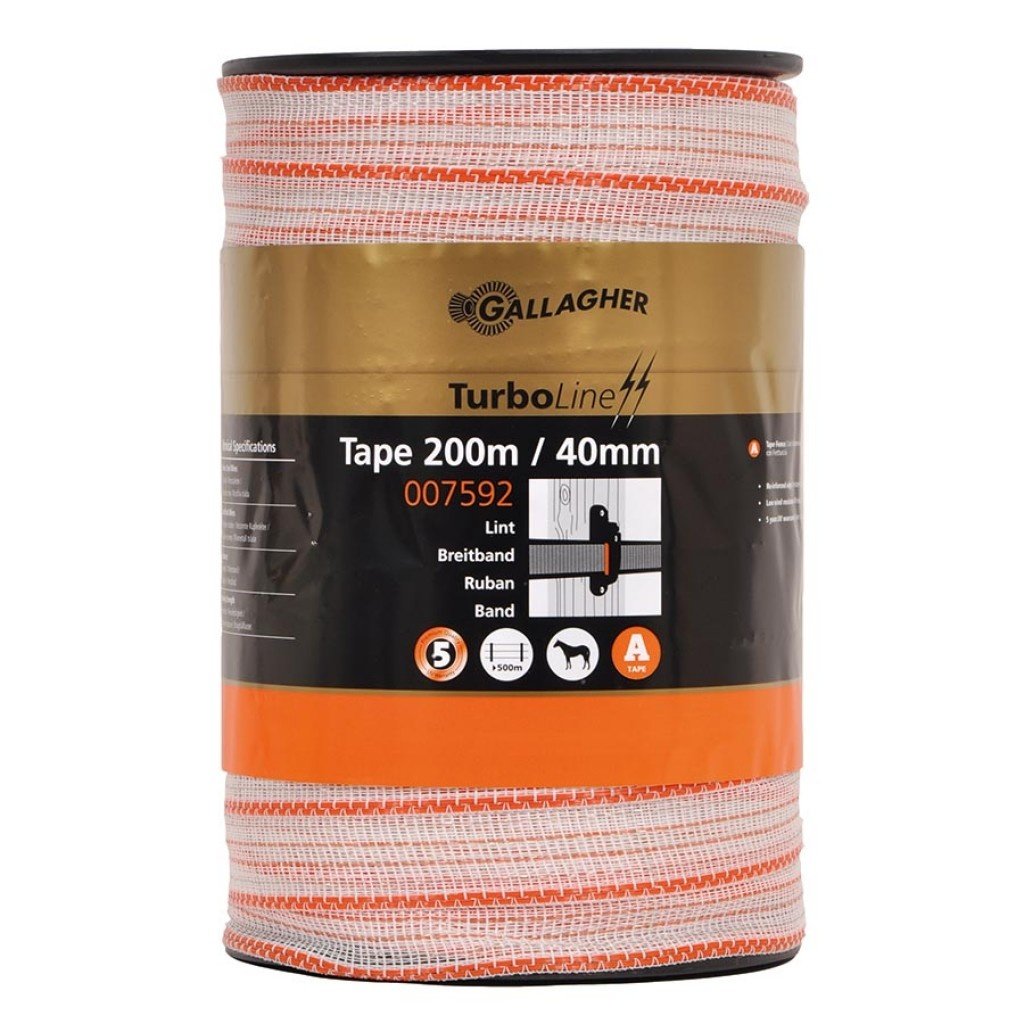 Gallagher TurboLine Tape 40 mm | 200 m - White - Electric ...