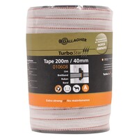 Gallagher TurboStar 40 mm x 200 m - Horse Fence Tape - White