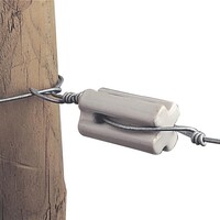 6x Gallagher Porcelain Strain/End Insulators - White