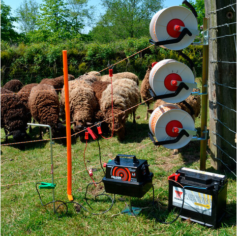 Geared Reel Kit For Electric Fence with 3 x 3:1 Geared Reels