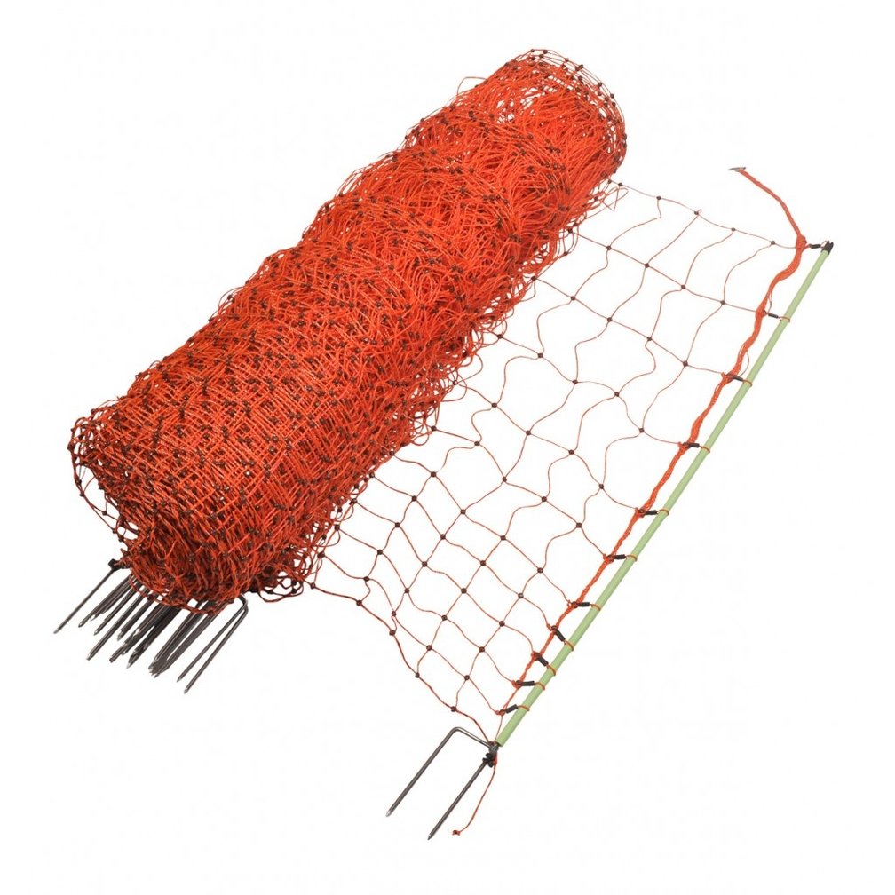 Gallagher Poultry Netting 112 cm 50 m Double Pin Orange Electric