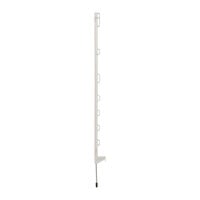 10x Mobile Fencing Post 3 ft 5 in / 1.05 m - With One Foot Step - White