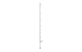 10x Mobile Fencing Post 3 ft 5 in / 1.05 m - With One Foot Step - White
