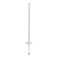 10x Pulsara Mobile Fencing Post 2 ft 6 in / 75 cm - Double Foothold - White