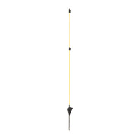10x Pulsara Fibreglass Post 10 mm x 3 ft 7 in / 1.10 m - Yellow
