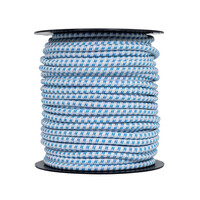 Pulsara Bungee Elastic Electric Cord - 50m - White/Blue