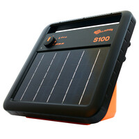 Gallagher S100 Solar Powered Energiser/Charger + Battery (12V) + Free Stand