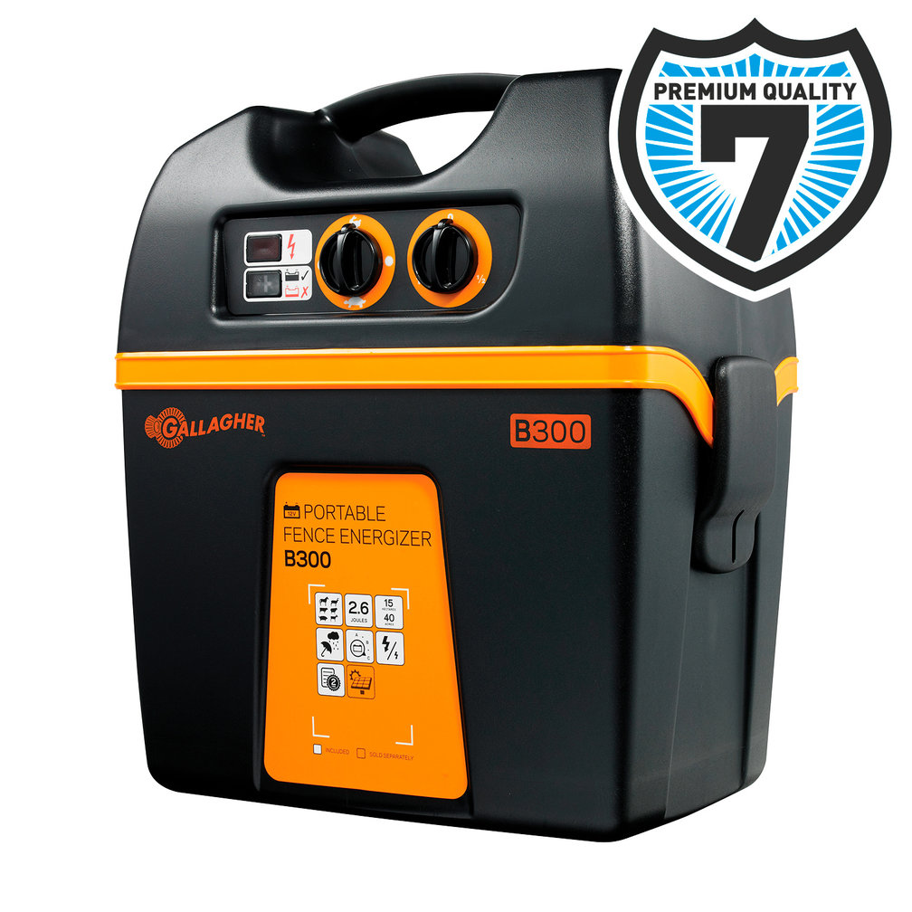 Gallagher B300 Battery Powered Electric Fence Energiser Charger 12v Electric Fence Online Gallagher B300 Battery Powered Electric Fence Energiser Charger 12v Electric Fence Online