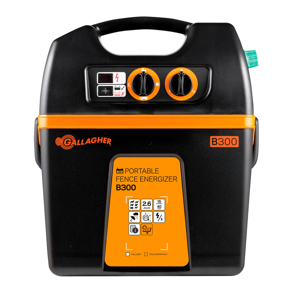 Gallagher B300 Battery Powered Electric Fence Energiser Charger 12v Electric Fence Online Gallagher B300 Battery Powered Electric Fence Energiser Charger 12v Electric Fence Online