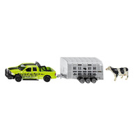 Siku RAM 1500 truck with cattle trailer 1:50